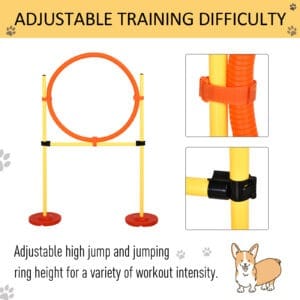 Pawhut Portable Pet Agility Training Set