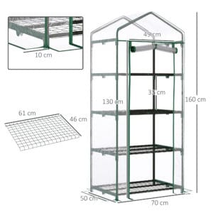 Outsunny 4 Tier Mini Greenhouse