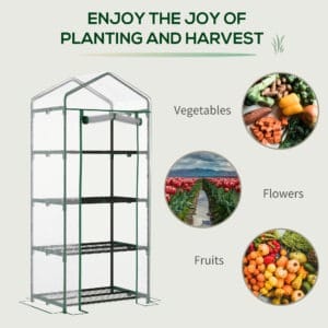 Outsunny 4 Tier Mini Greenhouse