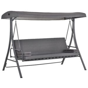 Outsunny 2-in-1 Swing Bench 3 Seater Grey