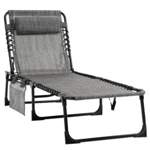 Outsunny Sun Lounger Pillow Grey