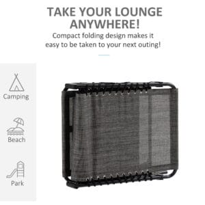 Outsunny Sun Lounger Pillow Grey