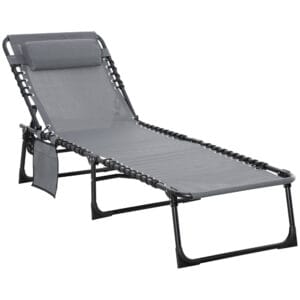 Outsunny Portable Sun Lounger Reclining