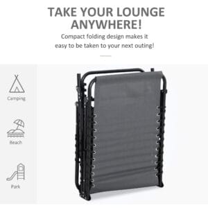 Outsunny Portable Sun Lounger Reclining
