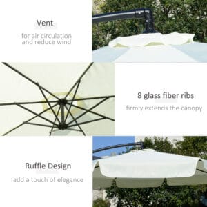 Outsunny Parasol Cantilever 2.7m