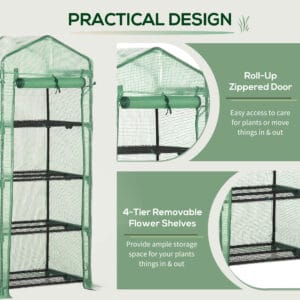 Outsunny Mini Greenhouse 4-Tier