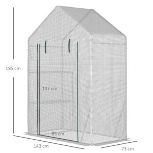 Outsunny Greenhouse w/ Shelf