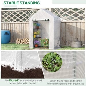 Outsunny Greenhouse w/ Shelf