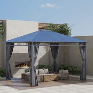 Outsunny Hardtop Gazebo w/ Polycarbonate Curtains