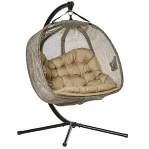 Outsunny Double Hanging Egg Chair