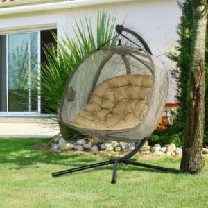 Outsunny Double Hanging Egg Chair