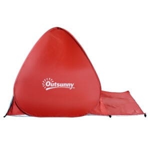 Outsunny Beach Tent Pop up Shelter Red