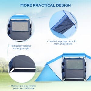 Outsunny 4-6 Persons Dome Tent Family