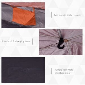 Outsunny 4 Person Pop Up Tent Festival Hiking