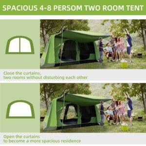 Outsunny Dome Tent Two Room w/ Porch