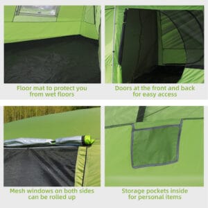 Outsunny Dome Tent Two Room w/ Porch