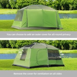 Outsunny Dome Tent Two Room w/ Porch