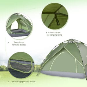 Outsunny 2 Man Pop Up Camping Tent