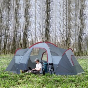 Outsunny 5-6 Man Tent w/ Bag Fiberglass