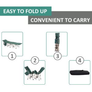 Outsunny Military Sleeping Bed Single