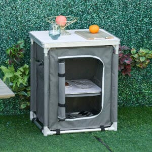Outsunny Kitchen Station 2-shelf Camping Cupboard