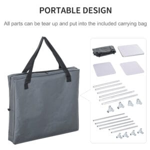 Outsunny Kitchen Station 2-shelf Camping Cupboard