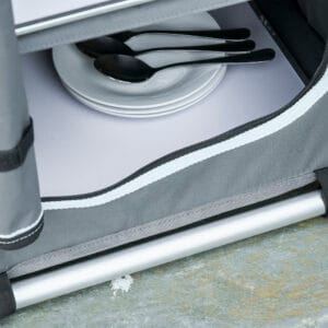 Outsunny Kitchen Station 2-shelf Camping Cupboard