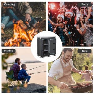 Outsunny Camping Kitchen Cupboard