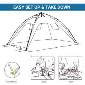 Outsunny 2 Man Pop-up Beach Tent