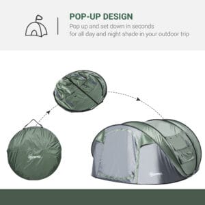 Outsunny 4-5 Person Dome Pop-up Tent