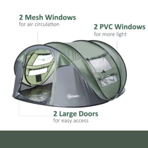 Outsunny 4-5 Person Dome Pop-up Tent
