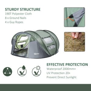 Outsunny 4-5 Person Dome Pop-up Tent