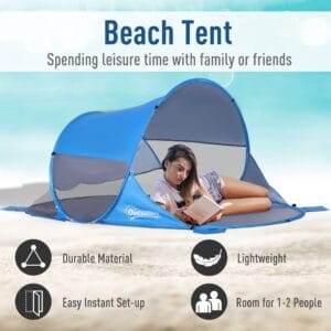 Outsunny Beach Tent Automatic Pop Up