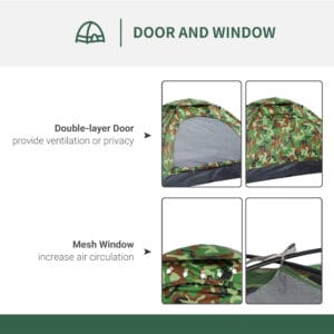 Outsunny Camping Tent for 2 Person Dome Tent