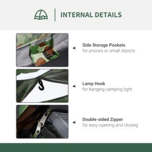 Outsunny Camping Tent for 2 Person Dome Tent