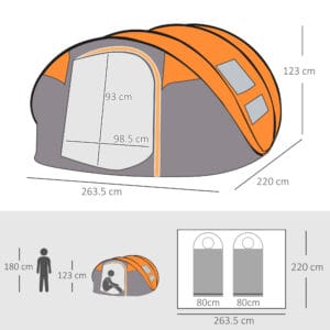 Outsunny Camping Dome Tent Pop-up