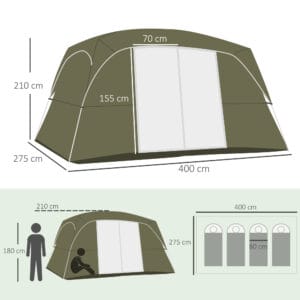 Outsunny 4-8 Person Camping Tent