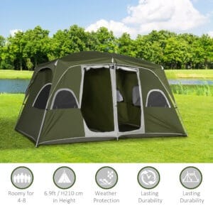 Outsunny 4-8 Person Camping Tent