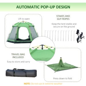 Outsunny Pop-up Tent 6 Person 2-Tier