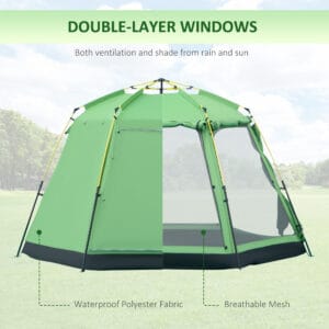 Outsunny Pop-up Tent 6 Person 2-Tier