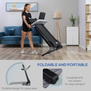 Homcom Treadmill 500W Motorised 1-12km/h