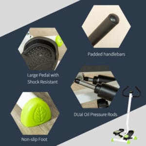 Homcom Aerobic Stepper Adjustable