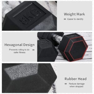 Homcom Dumbbells Kit Hexagonal Weights