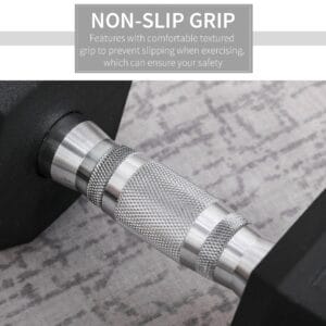 Homcom Rubber Hex Dumbbell 12.5KG Single