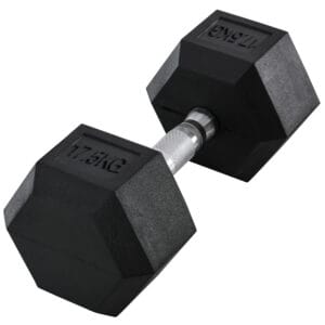 Homcom Rubber Hex Dumbbell 17.5KG