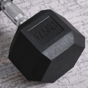 Homcom Rubber Hex Dumbbell 17.5KG