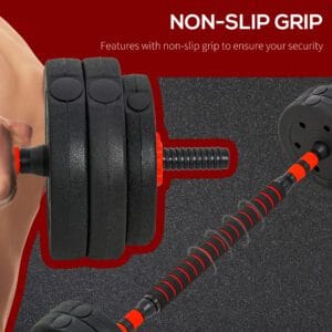 Homcom 2-IN-1 Barbell Dumbbells Weight Set