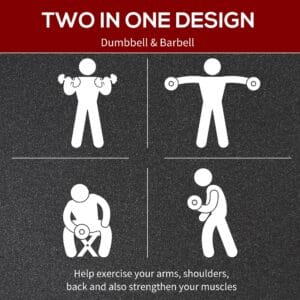 Homcom 2-IN-1 Barbell Dumbbells Weight Set