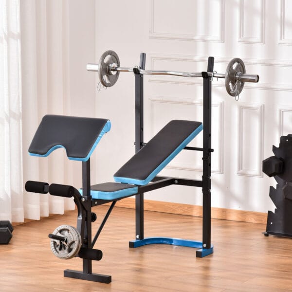 Homcom Weight Bench w/ Barbell Rack