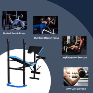Homcom Weight Bench w/ Barbell Rack